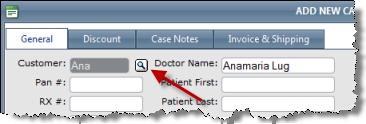 changing customer on cases form