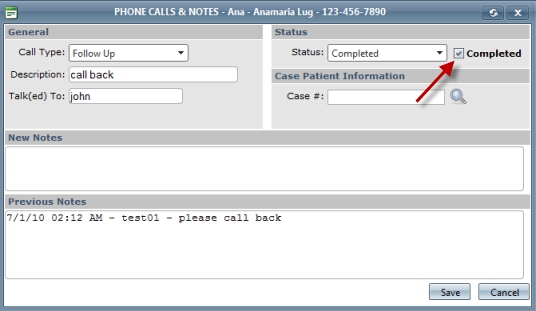 complete call manually