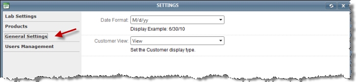 general settings menu