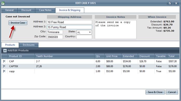 invoice case 2